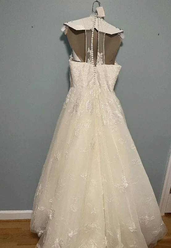 Daily Deals David's Bridal White by Vera Wang Illusion Floral