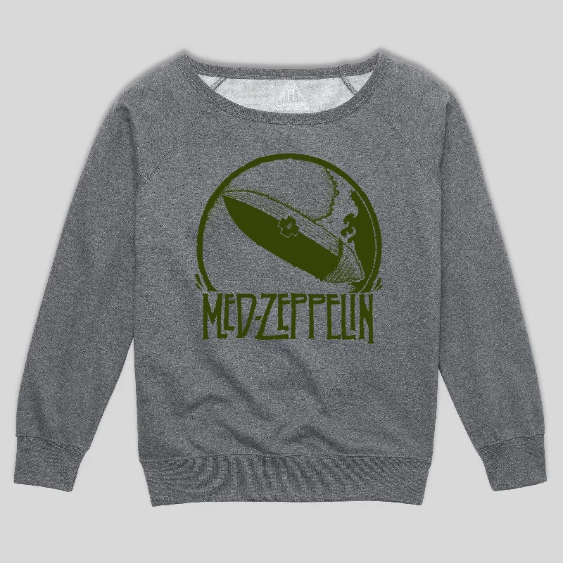 Discount Mania MED ZEPPELIN WOMEN'S SCOOP NECK SWEATSHIRT