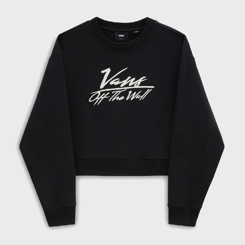 Deal Alert Vans Womens Go Anyplace Crop Crew Sweatshirt - Black