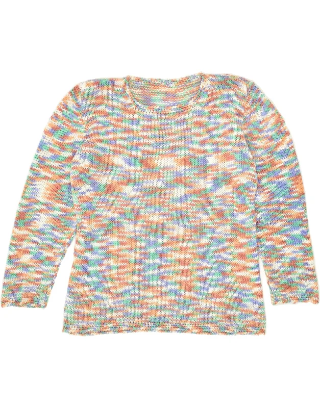 Sale Event VINTAGE Womens Boat Neck Jumper Sweater UK 16 Large Multicoloured
