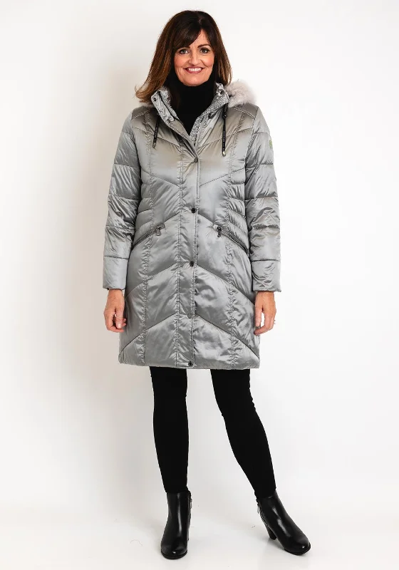 Sale Event Green Goose Faux Fur Thermal Lining Coat, Silver