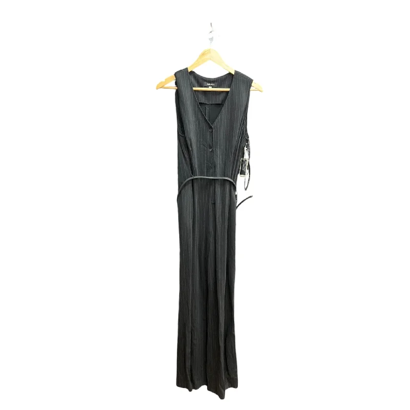 Last Chance Jumpsuit By Nine West Apparel In Black & Grey, Size: 8