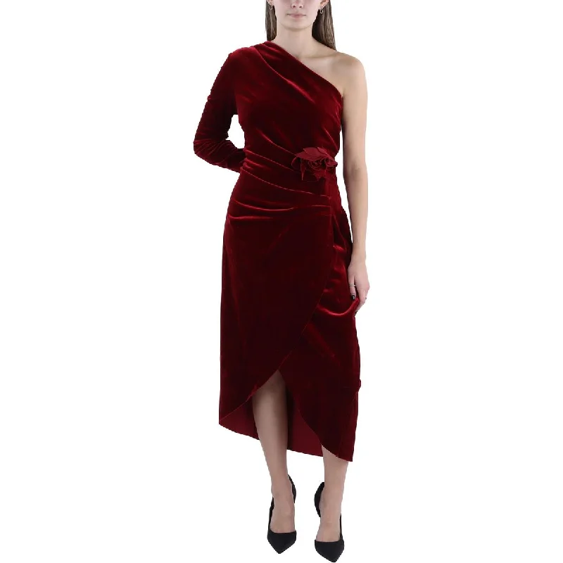 Deal Explosion Womens Velvet Midi Cocktail And Party Dress