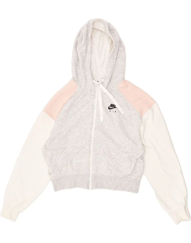 Value Deals NIKE Womens Crop Graphic Zip Hoodie Sweater UK 14 Medium White Colourblock Value Deals NIKE Womens Crop Graphic Zip Hoodie Sweater UK 14 Medium White Colourblock