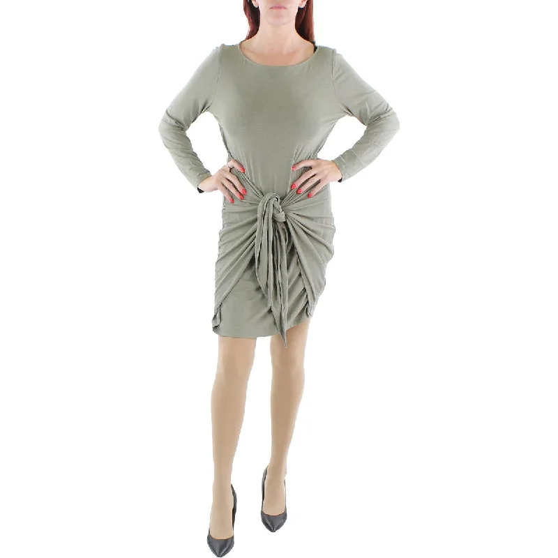 Extra Discounts Womens Tie-Waist Short Mini Dress