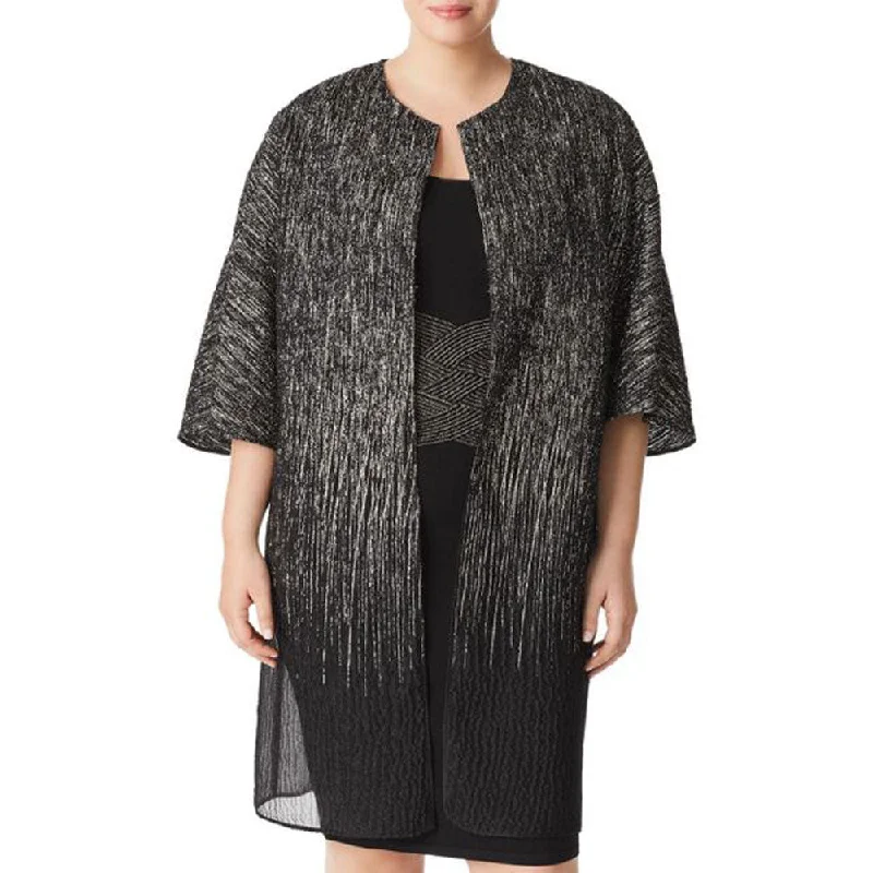 Exclusive Online Offer MARINA RINALDI Women's Black Festival Metallic Jacket $2455 NWT