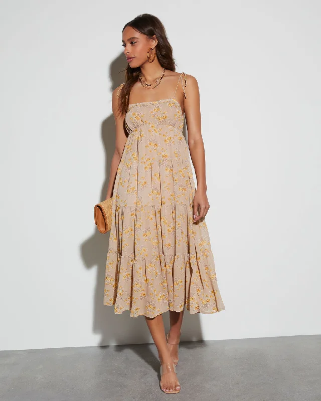 Friends and Family Sale Payton Floral Tiered Midi Dress