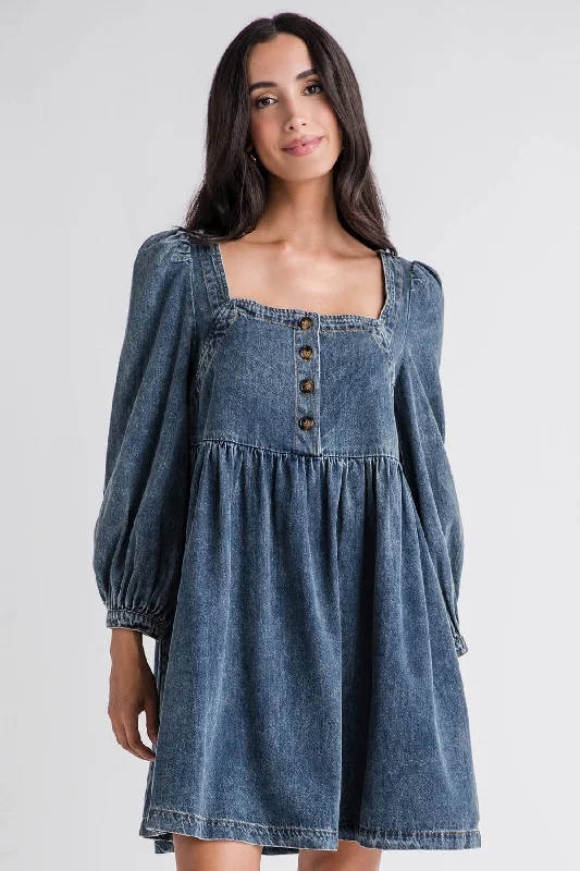 Deal Mania Flying Tomato Denim Dress