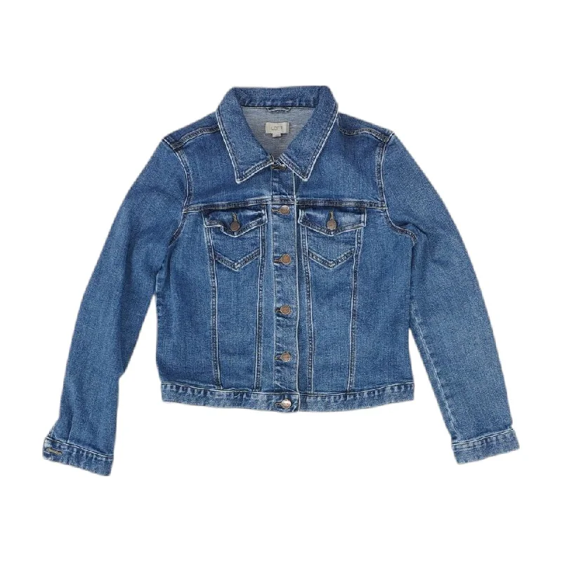 Price Drop Blue Solid Denim Jacket