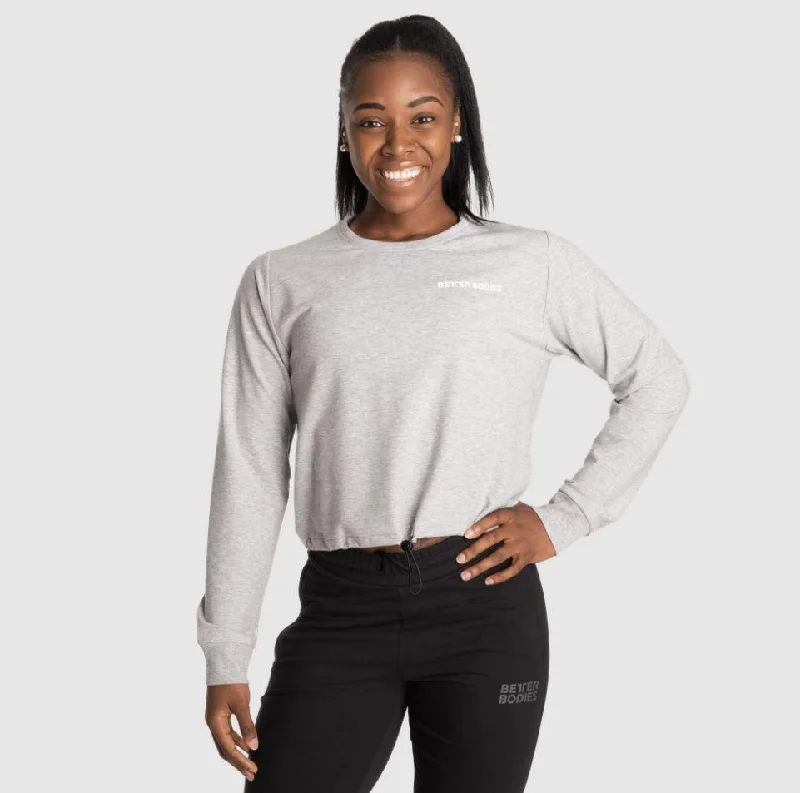 Bargain Blast Better Bodies Empire Cropped Crew - Light Grey