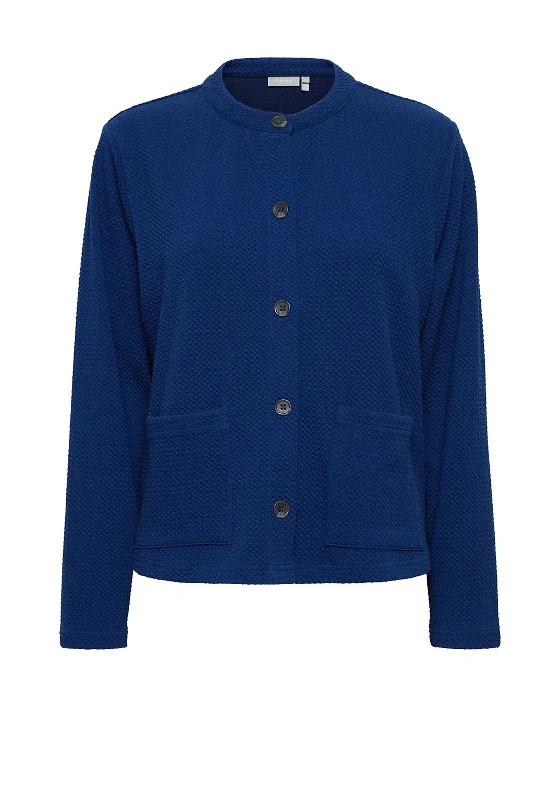 Early Access Fransa Waffle Knitted Jacket, Bellwether Blue