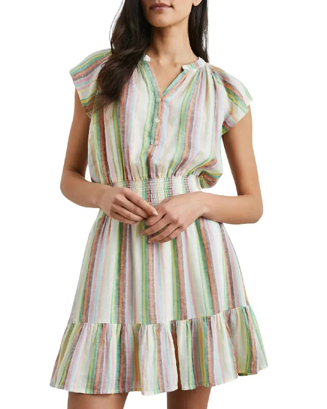 Hurry In Augustine Dress In Palais Stripe