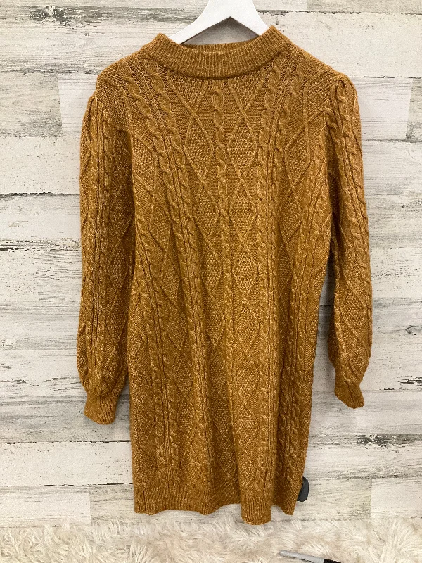 Limited Edition Dress Casual Short By Ophelia Roe In Gold, Size: L