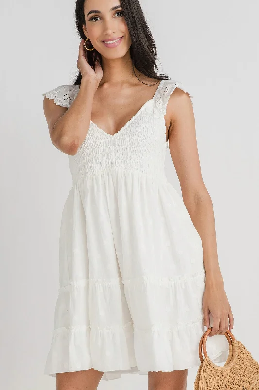 Don't Miss Eesome Ruffled Polkadot Mini Dress