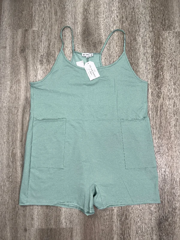 Don't Wait Teal Romper ELINGS, Size Xl