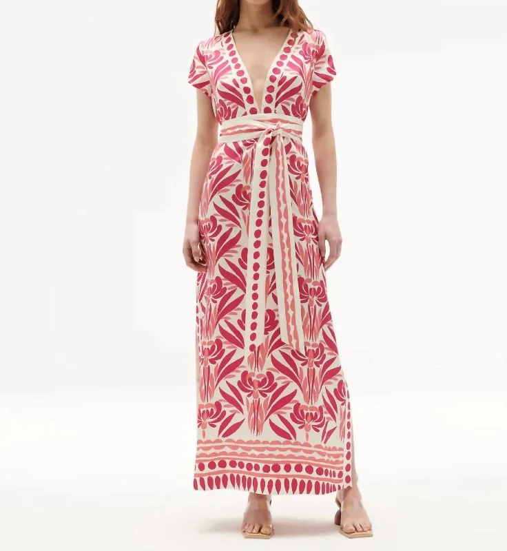 Today’s Deal Isolda Dress In Brushed Waterlily Raspberry Pink