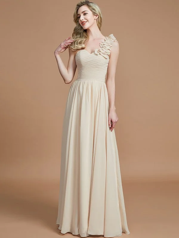 Limited Time Discount A-Line/Princess One-Shoulder Sleeveless Floor-Length Chiffon Bridesmaid Dresses Limited Time Discount A-Line/Princess One-Shoulder Sleeveless Floor-Length Chiffon Bridesmaid Dresses