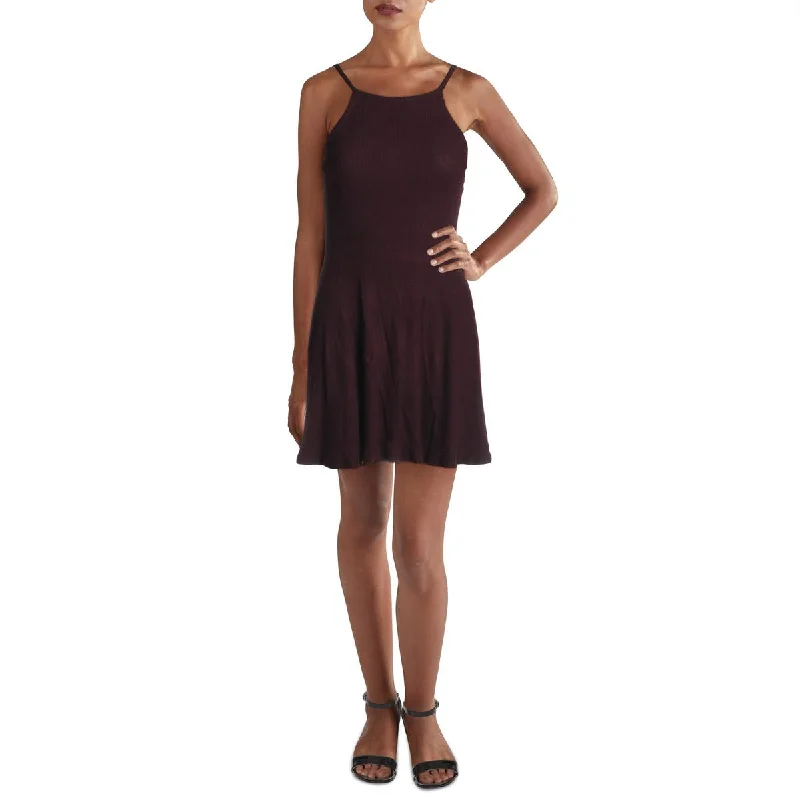 Flash Deals Womens Sleeveless Halter Mini Dress