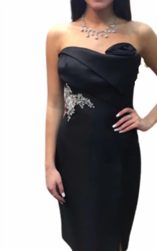 Buy More, Save More Strapless Cocktail Dress In Black