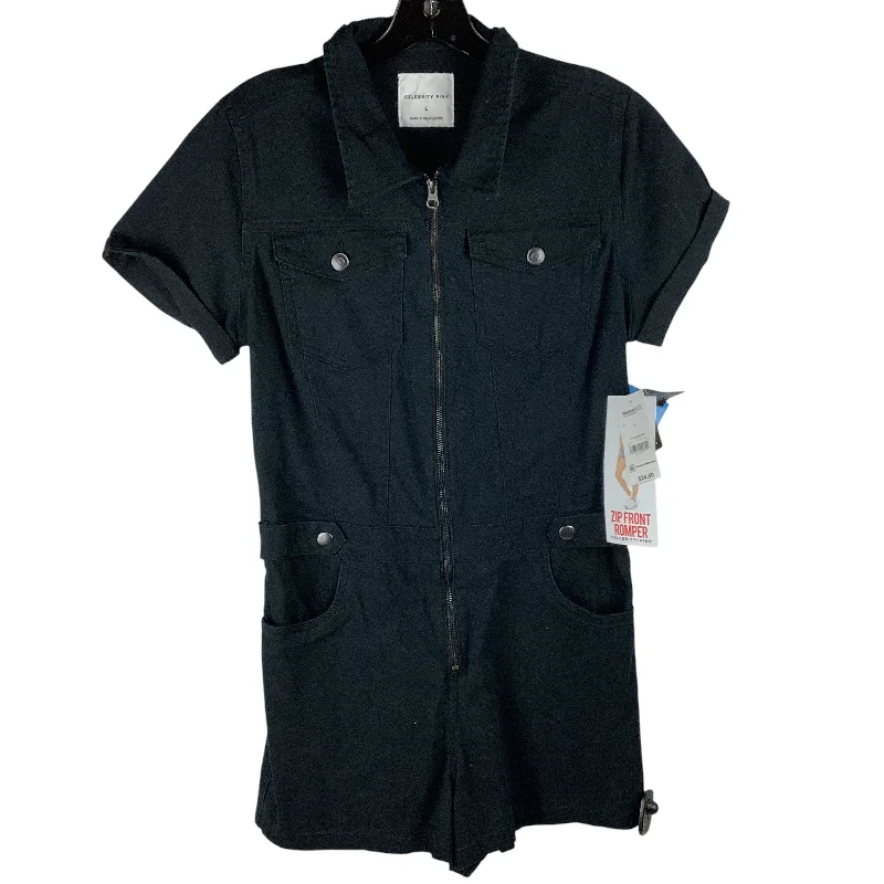 Steals and Deals Romper By Celebrity Pink In Black, Size: L