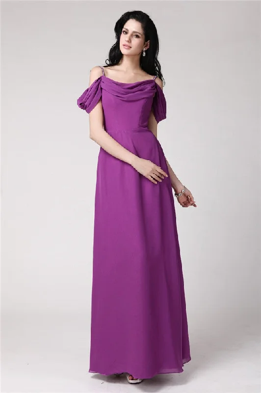 Super Deal Sheath/Column Sleeveless Pleats Spaghetti Straps Long Chiffon Bridesmaid Dresses Super Deal Sheath/Column Sleeveless Pleats Spaghetti Straps Long Chiffon Bridesmaid Dresses