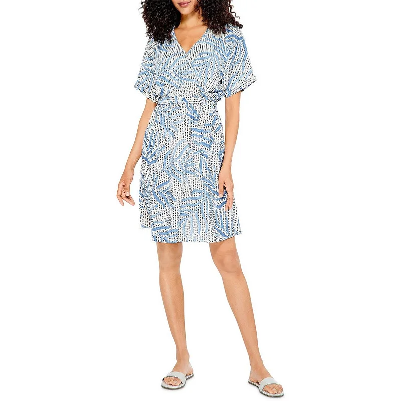 Holiday Sale Womens V-Neck Knee-Length Shift Dress