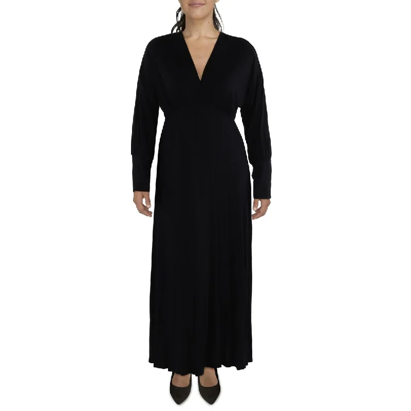 Super Sale Plus Womens Knit Long Sleeves Maxi Dress