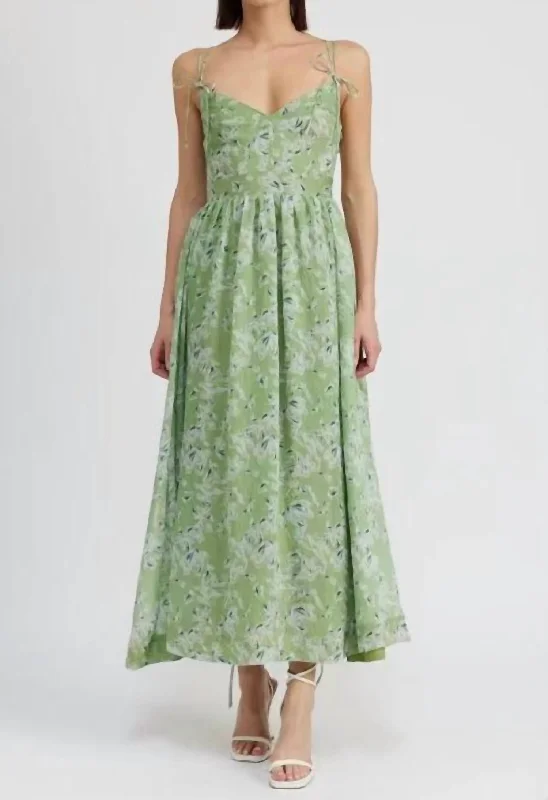 Today’s Special Floral Dress In Green