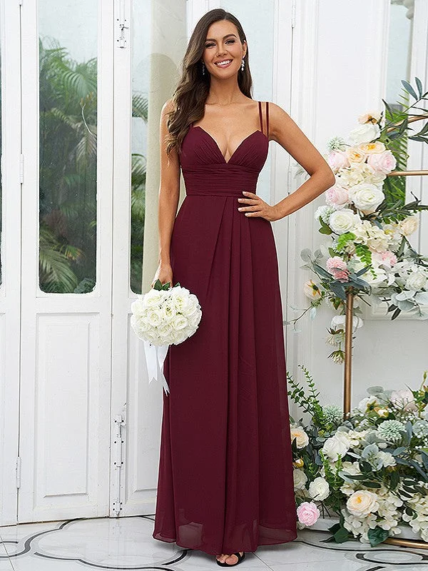 Special Discount A-Line/Princess Chiffon Ruched V-neck Sleeveless Floor-Length Bridesmaid Dresses Special Discount A-Line/Princess Chiffon Ruched V-neck Sleeveless Floor-Length Bridesmaid Dresses