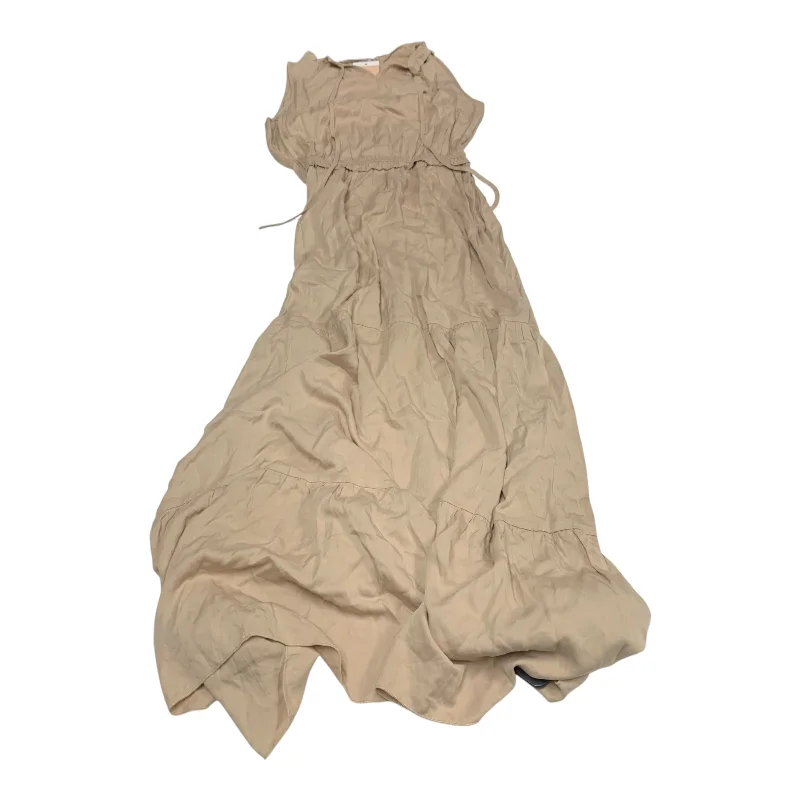 Deal Alert Dress Casual Midi By Kirkundo In Tan, Size: S