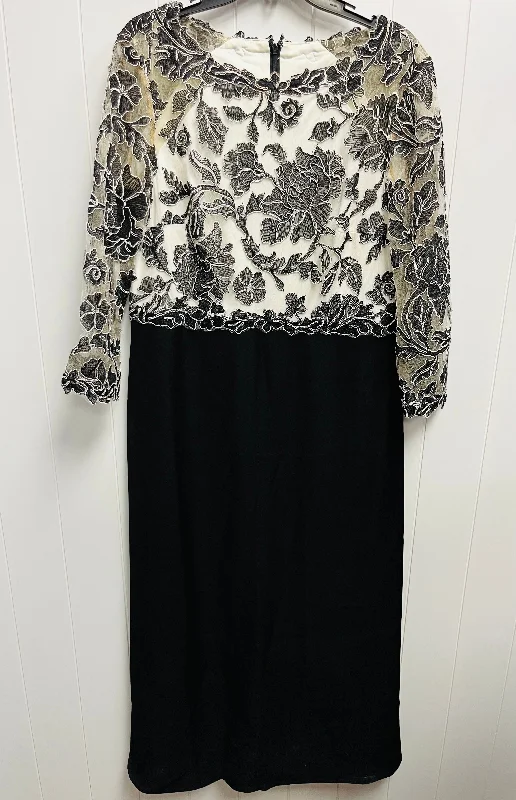Stock Clearance Dress Party Long By tadashi In Black & White, Size: 16