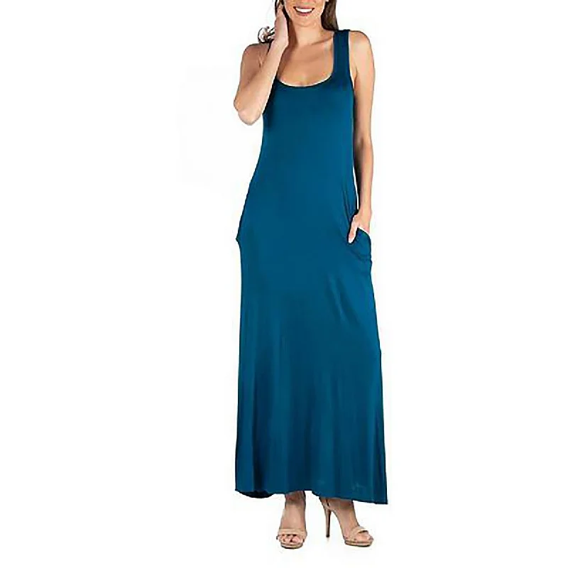 Midnight Sale Womens Full-Length Sleeveless Maxi Dress