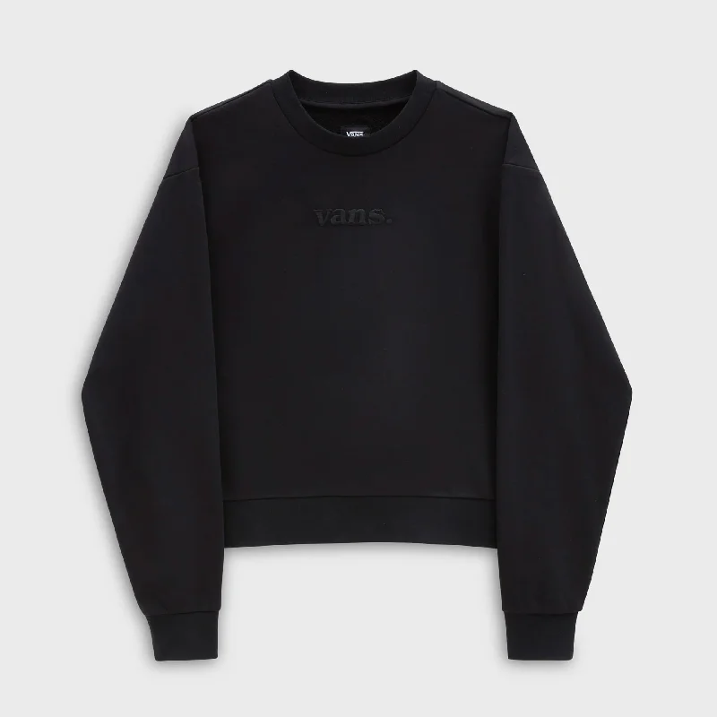 Amazing Deals Vans Womens Essential Relaxed Fit Crew Sweatshirt - Black