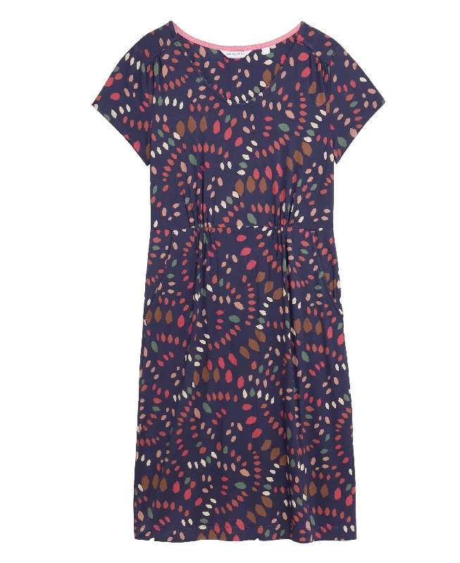 Limited Availability Tallie Eco Vero Jersey Dress - Navy Print