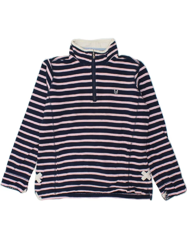 Bargain Prices CREW CLOTHING Womens Zip Neck Sweatshirt Jumper US 10 Large  Navy Blue
