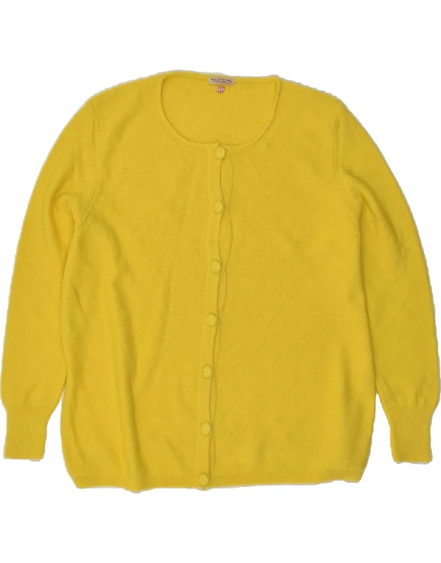 Friends and Family Sale VINTAGE Womens Cardigan Sweater UK 20 2XL Yellow