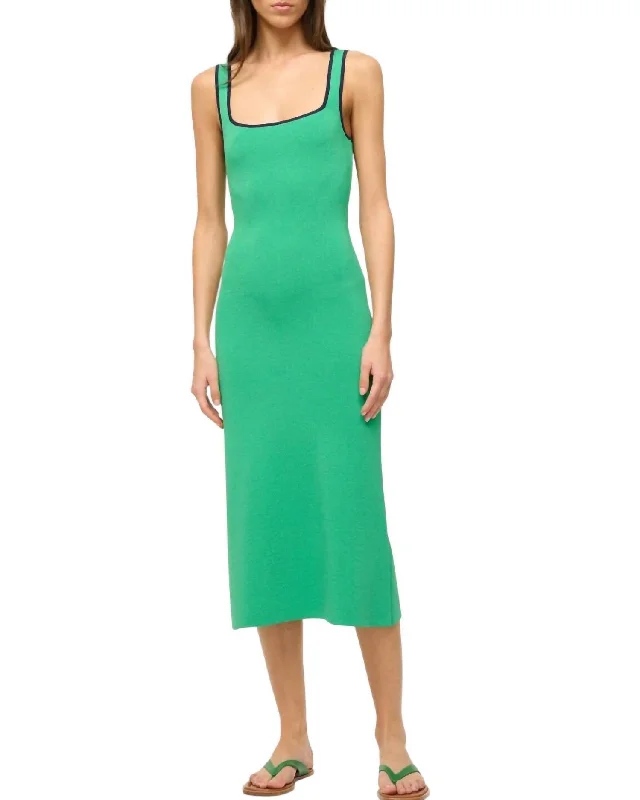 Stock Clearance Paityn Dress In Seaweed/navy