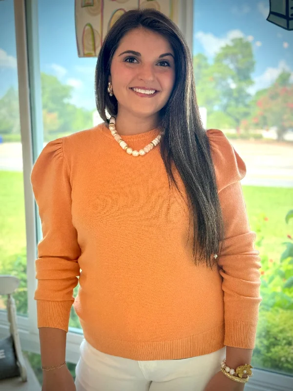 Price Meltdown Puff Sleeve Basic Sweater