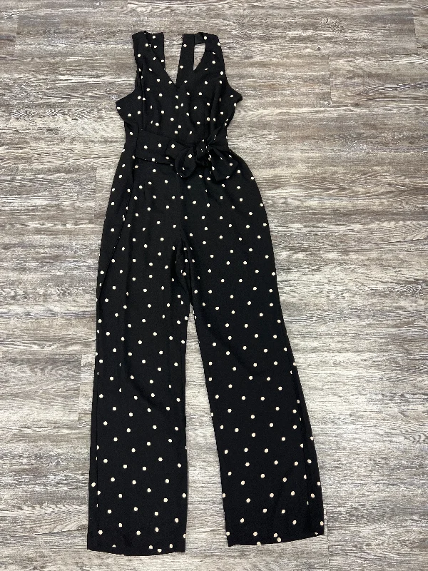 Hurry In Black & Cream Jumpsuit Ann Taylor, Size 4 PETITE