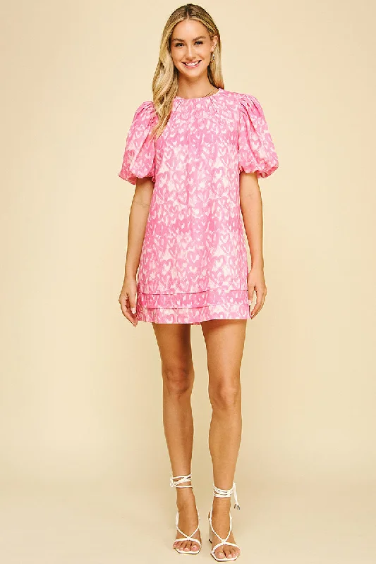 Crazy Savings Heart Print Mini Dress