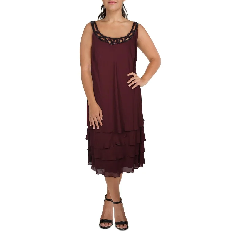 Special Savings Plus Womens 2PC Chiffon Dress With Jacket
