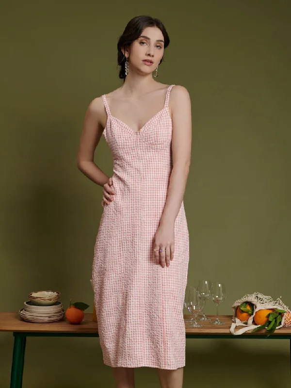 Extra Discounts Stella Gingham Midi Dress