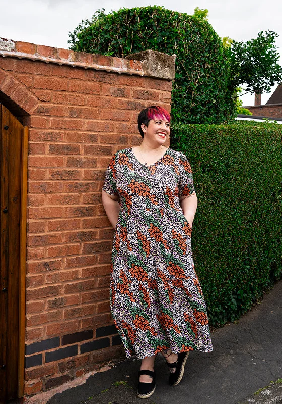 Discount Deals Tammy Ditsy Patchwork Print Tiered Hem Midaxi Dress