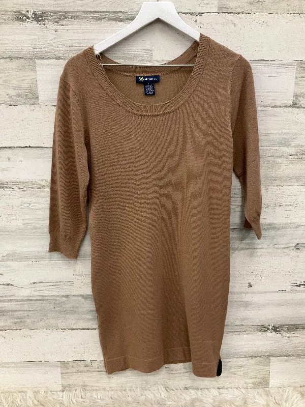 Doorbuster Deal Dress Casual Midi By Body Central In Brown, Size: L