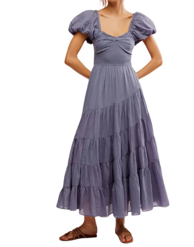 Seasonal Clearance Sundrenched Maxi Dress In Blue Granite