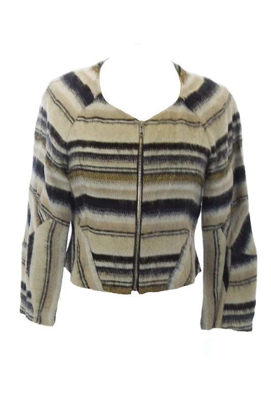 Final Markdown VENA CAVA Women's Striped Cropped Rampage Jacket 60517 $525 NEW