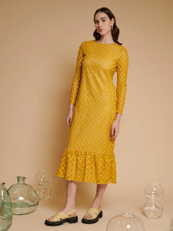 Lowest Price Mina Lace Midi Dress