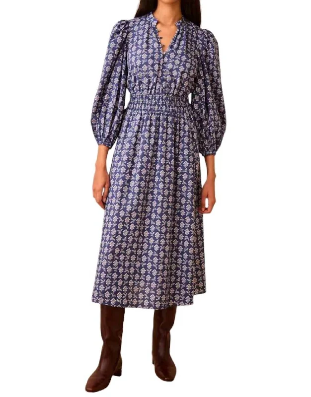 Special Savings Violet Dress In Navy Block Floral