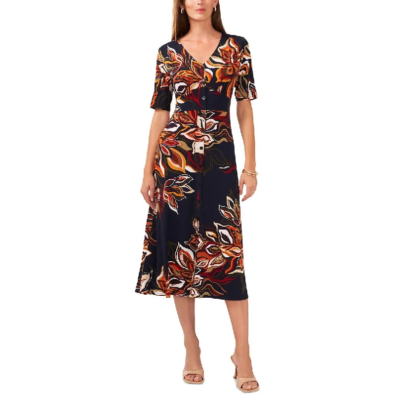 Stock Up and Save Printed Midi Shirtdress
