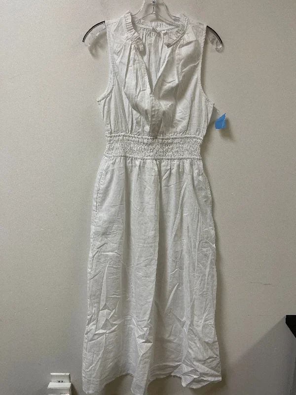 Price Drop Dress Casual Maxi By Gap In White, Size: M